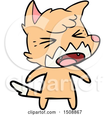 Angry Cartoon Fox by lineartestpilot