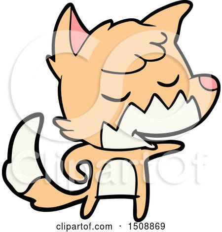 Friendly Cartoon Fox by lineartestpilot