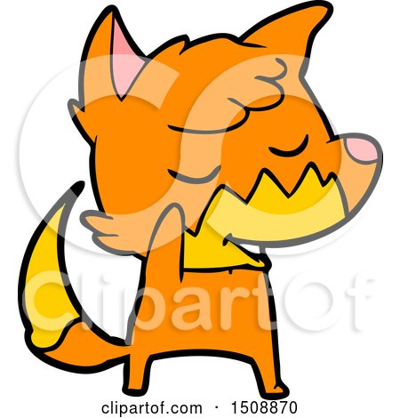 Friendly Cartoon Fox by lineartestpilot