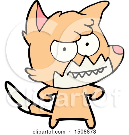 Cartoon Grinning Fox by lineartestpilot