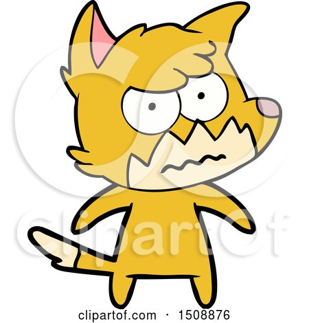 Cartoon Annoyed Fox by lineartestpilot