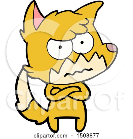 Cartoon Annoyed Fox by lineartestpilot