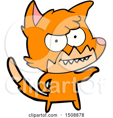 Cartoon Grinning Fox by lineartestpilot