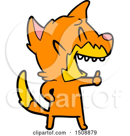 Laughing Fox Cartoon by lineartestpilot