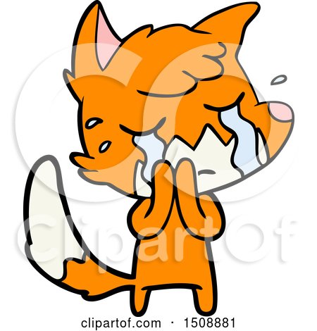 Crying Fox Cartoon by lineartestpilot