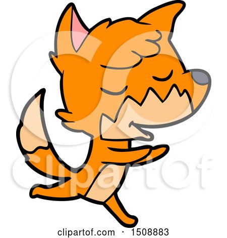 Friendly Cartoon Fox Running by lineartestpilot