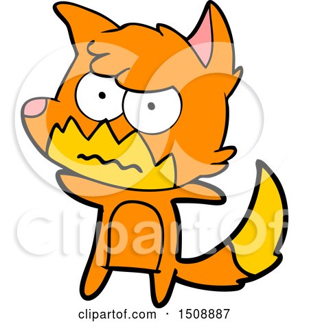 Cartoon Annoyed Fox by lineartestpilot