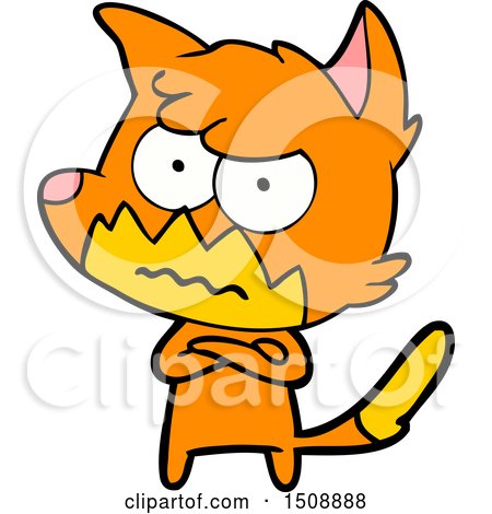 Cartoon Annoyed Fox by lineartestpilot