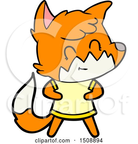 Cartoon Friendly Fox by lineartestpilot