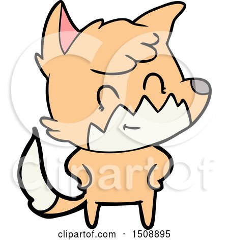 Cartoon Friendly Fox by lineartestpilot