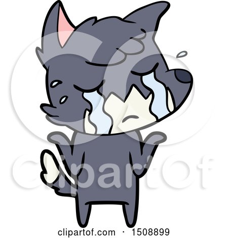 Crying Fox Shrugging Shoulders by lineartestpilot