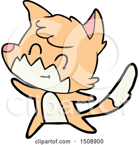 Cartoon Friendly Fox by lineartestpilot