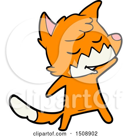 Friendly Cartoon Fox by lineartestpilot