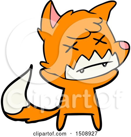 Cartoon Cross Eyed Fox by lineartestpilot