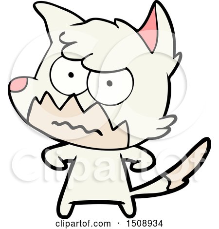 Cartoon Annoyed Fox by lineartestpilot