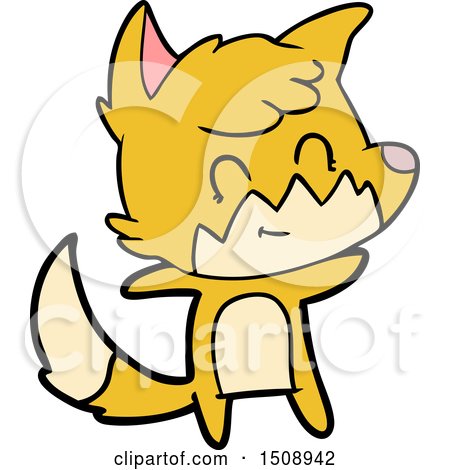 Cartoon Friendly Fox by lineartestpilot