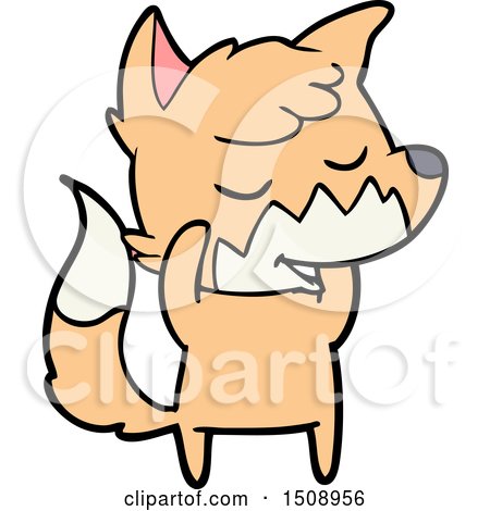 Friendly Cartoon Fox by lineartestpilot