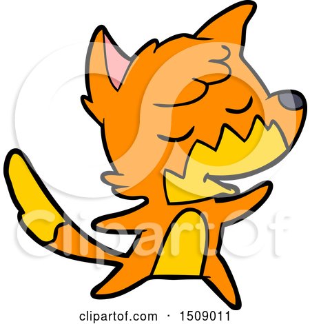 Friendly Cartoon Fox by lineartestpilot