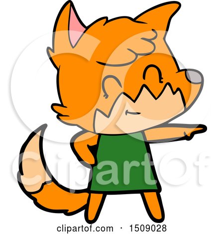 Cartoon Happy Fox by lineartestpilot