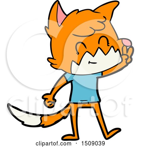 Cartoon Friendly Fox by lineartestpilot