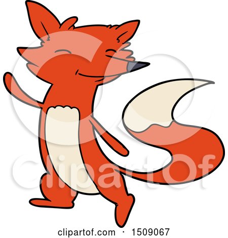 Cartoon Happy Fox by lineartestpilot