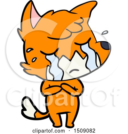 Crying Fox Cartoon by lineartestpilot