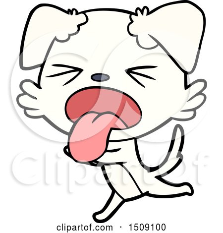 Cartoon Panting Dog by lineartestpilot