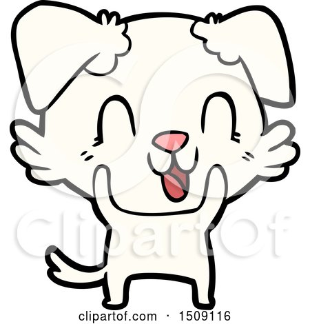Laughing Cartoon Dog by lineartestpilot