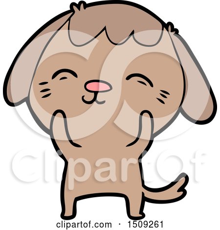 Happy Cartoon Dog by lineartestpilot