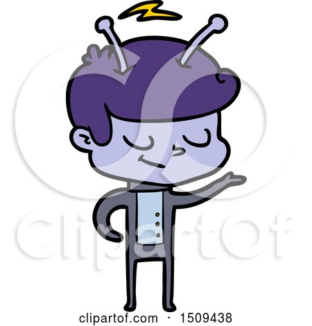 Friendly Cartoon Spaceman by lineartestpilot