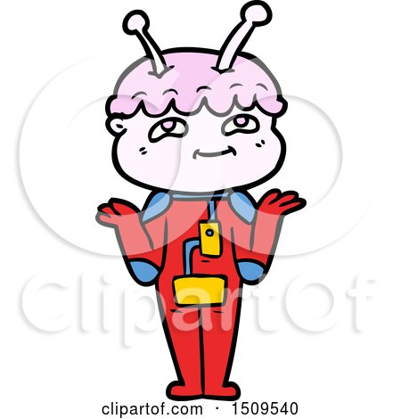 Friendly Cartoon Spaceman by lineartestpilot