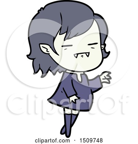 Cartoon Undead Vampire Girl Reaching out by lineartestpilot