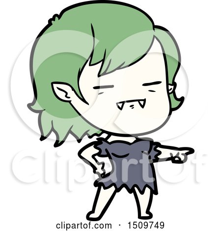 Cartoon Undead Vampire Girl by lineartestpilot