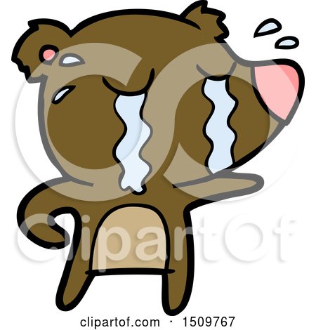 Cartoon Crying Bear by lineartestpilot