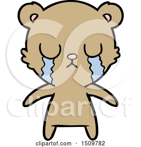 Crying Cartoon Bear by lineartestpilot