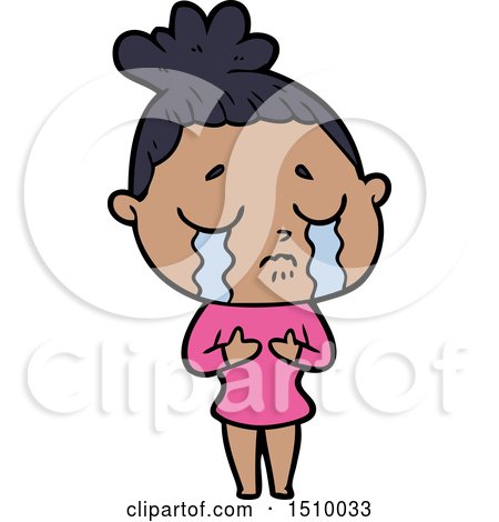 Cartoon Crying Woman by lineartestpilot