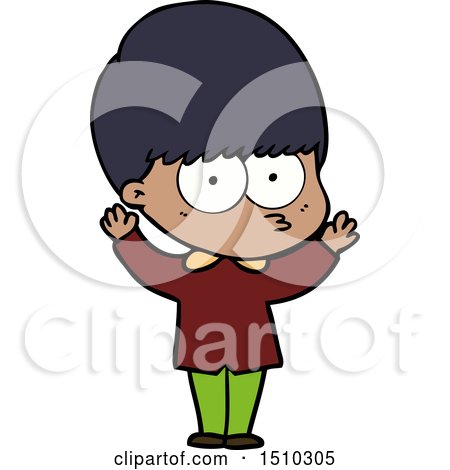 Nervous Cartoon Boy by lineartestpilot