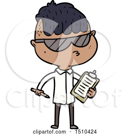 Cartoon Boy Wearing Sunglasses by lineartestpilot