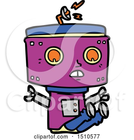 Cartoon Robot by lineartestpilot