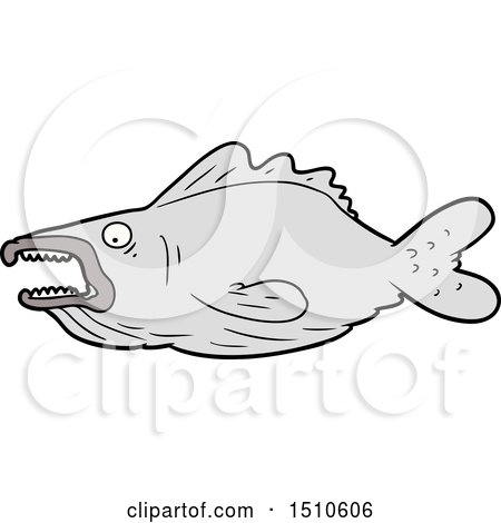 Cartoon Ugly Fish by lineartestpilot