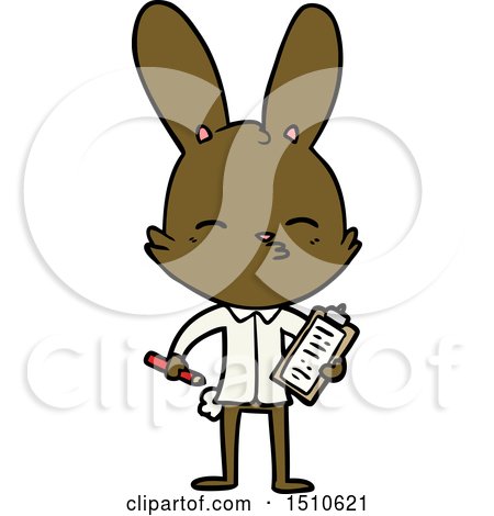 Office Bunny Cartoon by lineartestpilot