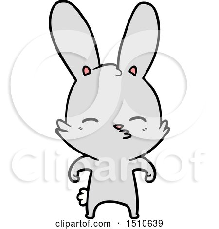 Curious Bunny Cartoon by lineartestpilot