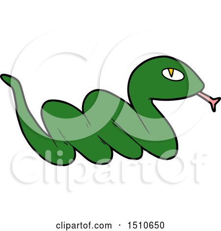 Cartoon Slithering Snake by lineartestpilot