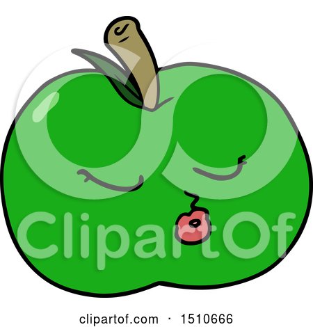 Cartoon Apple by lineartestpilot