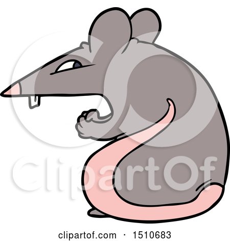 Sly Cartoon Rat by lineartestpilot