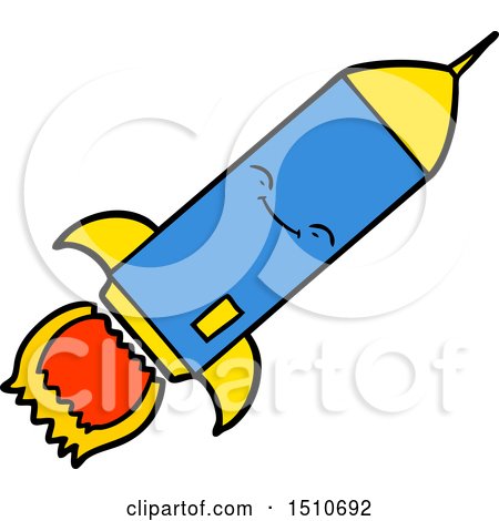 Cartoon Rocket by lineartestpilot