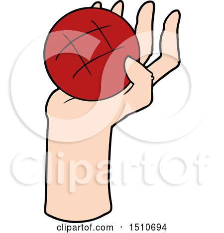 Cartoon Hand Throwing Ball by lineartestpilot