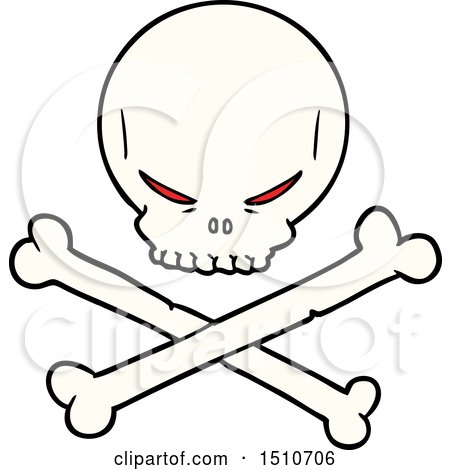 Cartoon Skull and Crossbones by lineartestpilot