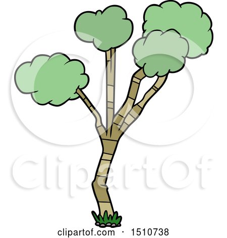 Cartoon Sparse Tree by lineartestpilot