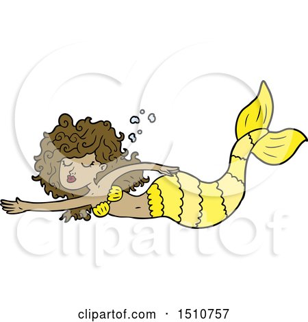 Cartoon Mermaid by lineartestpilot